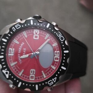 Tommy Bahama Black and Red Dial Watch